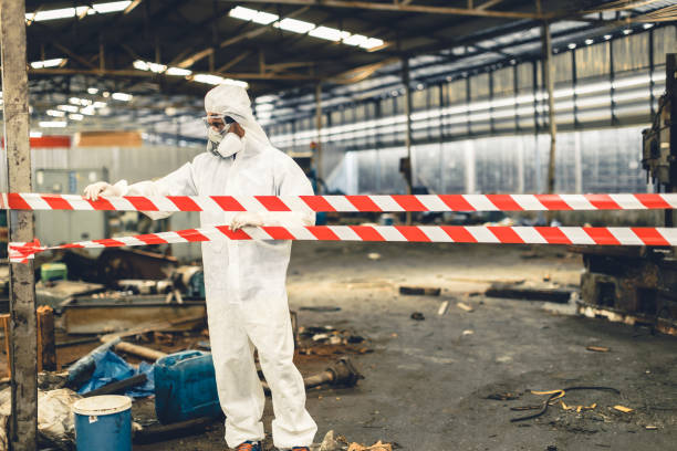 Professional Biohazard Cleanup technician working in Pittsboro, IN